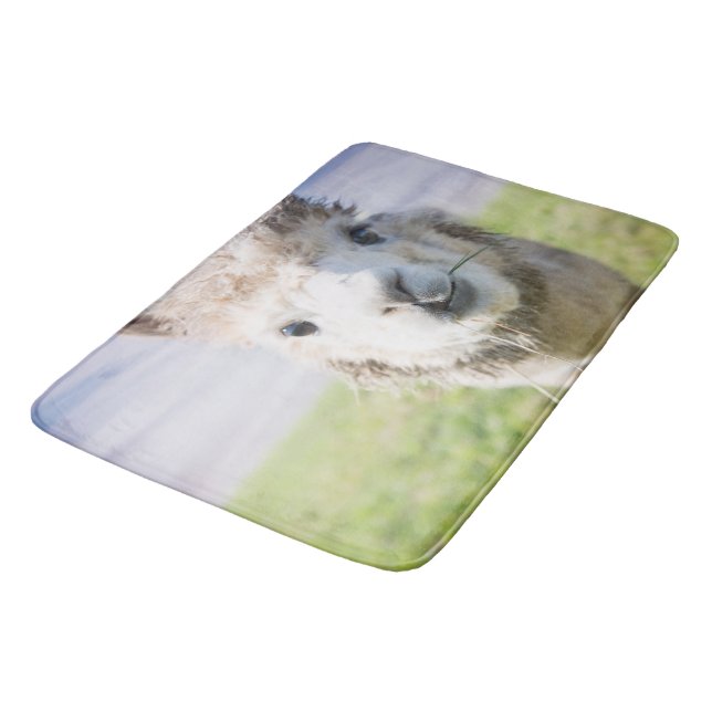 Cute Alpaka 1 #animal #nature Bath Mat (Angled)