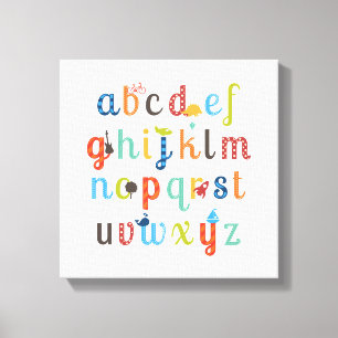 Cute Alphabet Design Canvas Print