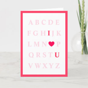 Cute Alphabet Kid’s Valentine’s Day Card