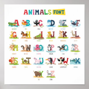 Cute Alphabet Poster
