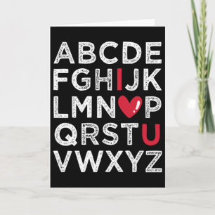 Cute Alphabet Valentine Gift For Girlfriend Or Boy Card