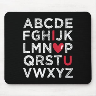 Cute Alphabet Valentine Gift For Girlfriend Or Boy Mouse Mat