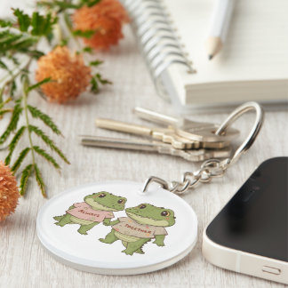 Cute Always Together Crocodile Couple Matching T-S Key Ring