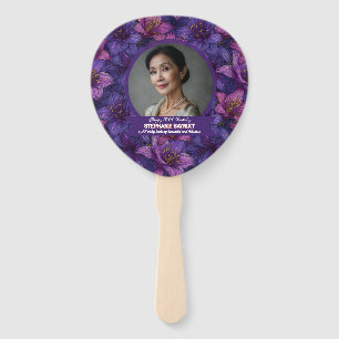 Cute Amaryllis Forty Birthday Trendy Hand Fan