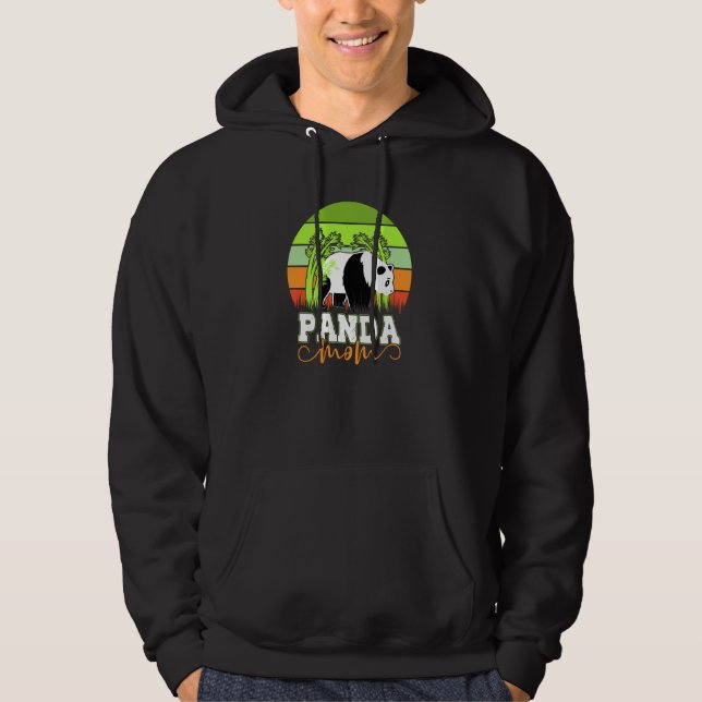 Cute amazing panda mom quote for animal enthusiast hoodie (Front)