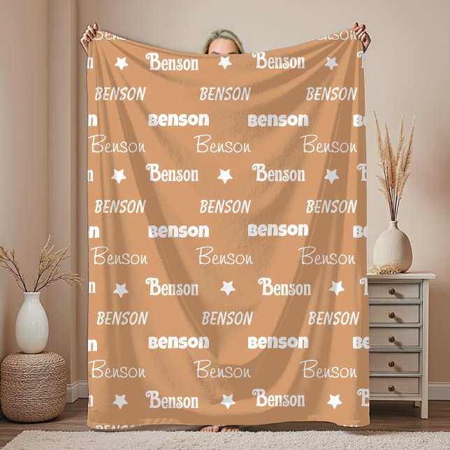 Cute amber repeating name personalized fleece blanket (Creator Uploaded)