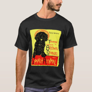Cute American Brown Spaniel Dog Art American Spani T-Shirt