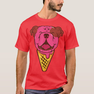 Cute American Bulldog Ice Cream T-Shirt