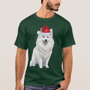 Cute American Eskimo Dog Lover Funny Christmas T-Shirt