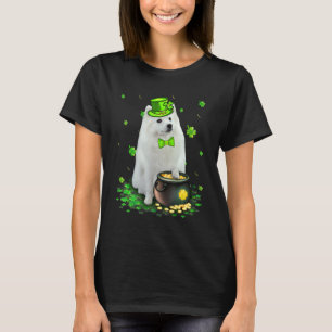Cute American Eskimo Dog Lover St Patricks Day Sha T-Shirt