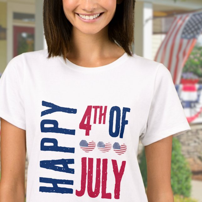 Cute American Flag 4th Of July  T-Shirt (Cute American Flag 4th Of July T-Shirt )