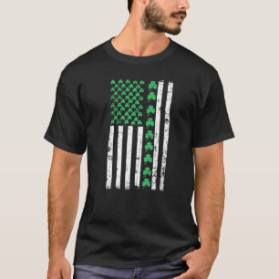 Cute American Flag Happy St Patricks Day Vintage I T-Shirt