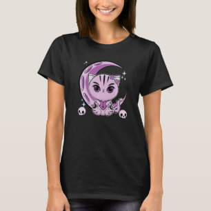 Cute American Shorthair Cat Pastel Goth Heart T-Shirt