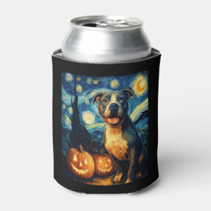 Cute American Staffordshire Terrier Dog Halloween  Can Cooler