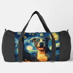 Cute American Staffordshire Terrier Dog Halloween  Duffle Bag