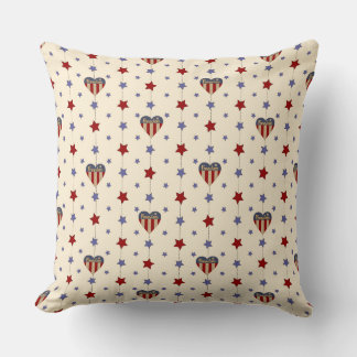 Cute Americana Throw Pillow