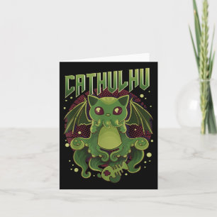 Cute &amp; Funny Cathulhu Kawaii Cat Cthulhu  Card