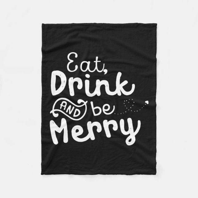 Cute &amp; Funny Christmas Eat  Fleece Blanket (Front)