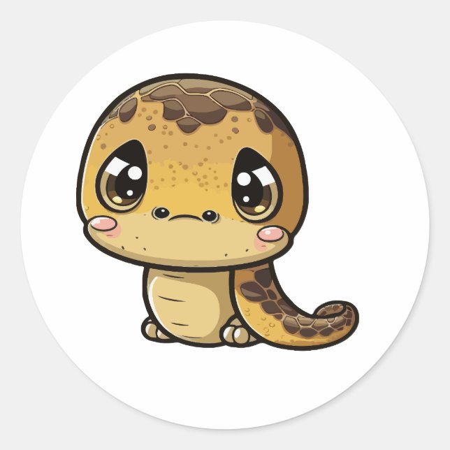 cute anaconda sticker cartoon style (Front)