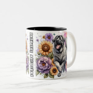Cute Anatolian Shepherd Dog Wrap Two-Tone Coffee Mug