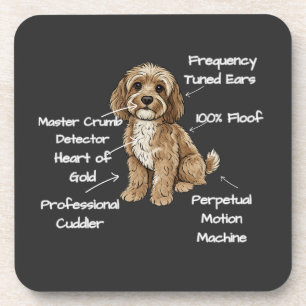 Cute Anatomy of a Cockapoo Dog Lover Gift Coaster