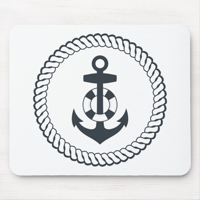 Cute Anchor Mouse Mat (Front)