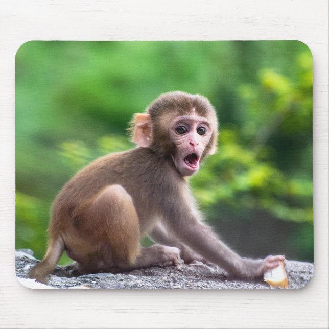 Cute and Adorable Baby Monkey Mouse Mat (Front)