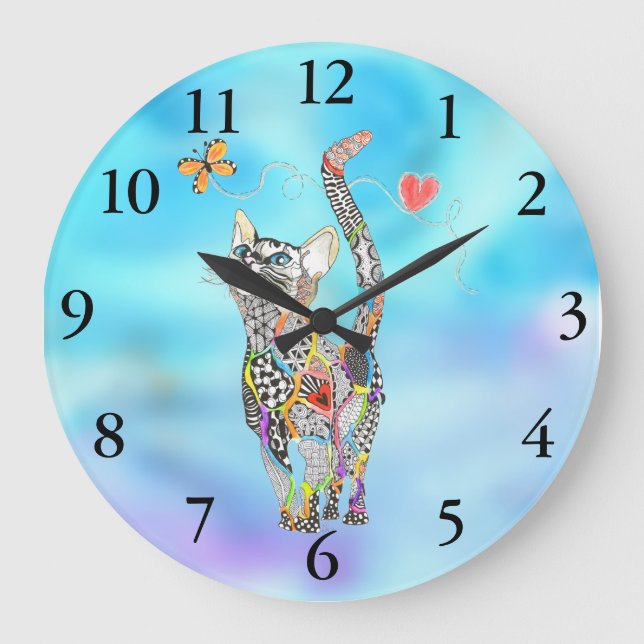 Cute and Adorable Cat Clock (Front)