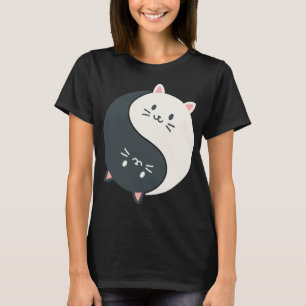 Cute and Adorable Chinese Yin and Yang Cats Funny  T-Shirt