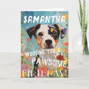 Cute and Adorable Dog Happy Birthday Card