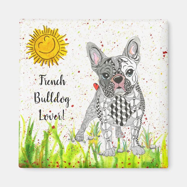 Cute and Adorable French Bulldog Magnet 2" (Front)
