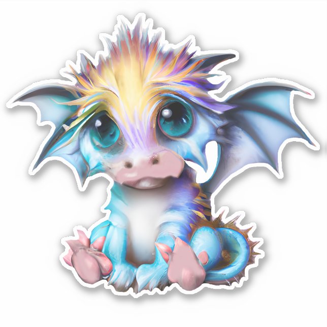 Cute and Adorable Kawaii Baby Dragon (Front)