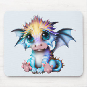 Cute and Adorable Kawaii Baby Dragon Mouse Mat