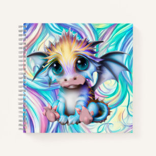 Cute and Adorable Kawaii Baby Dragon Notebook