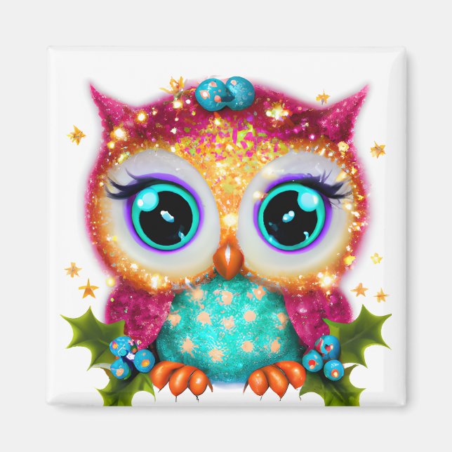 Cute and Adorable Kawaii Baby Owl   Magnet (Front)