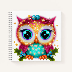 Cute and Adorable Kawaii Baby Owl   Notebook
