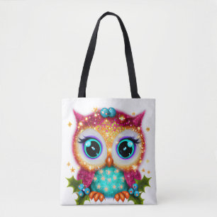 Cute and Adorable Kawaii Baby Owl   Tote Bag