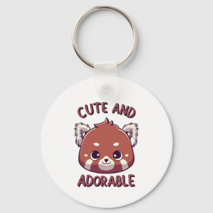 Cute and Adorable Red Panda Key Ring