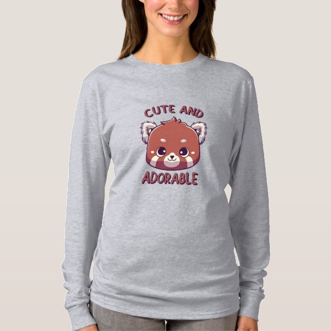 Cute and Adorable Red Panda T-Shirt (Front)