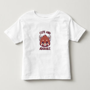 Cute and Adorable Red Panda Toddler T-Shirt