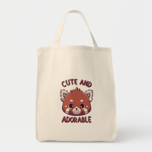 Cute and Adorable Red Panda Tote Bag
