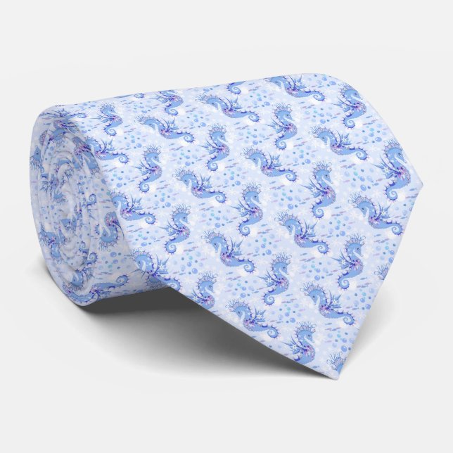 Cute and Adorable Seahorse | Necktie (Rolled)