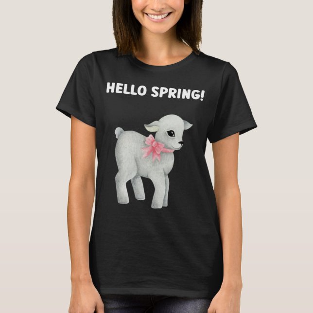 Cute And Adorable Spring Lamb For Kids Who Love An T-Shirt (Front)