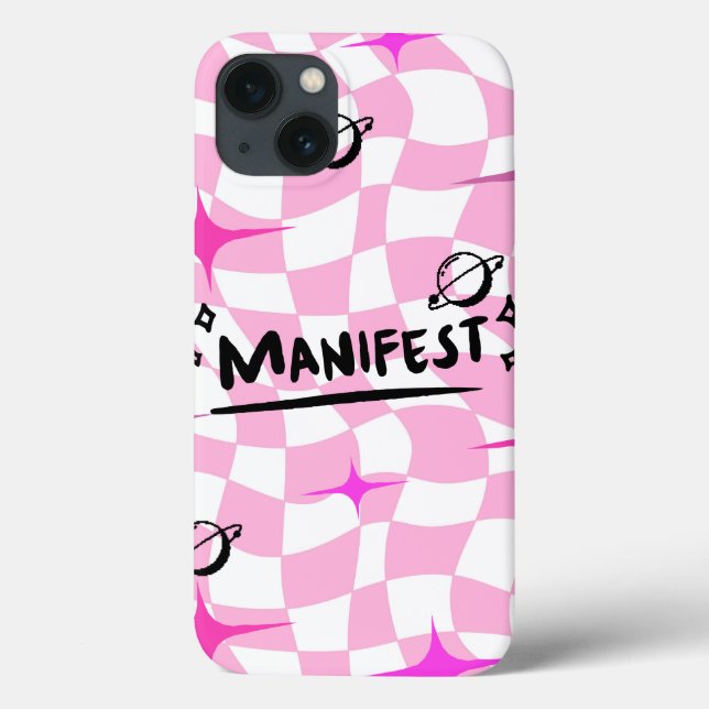 Cute and aesthetic manifest iPhone cover (Back)