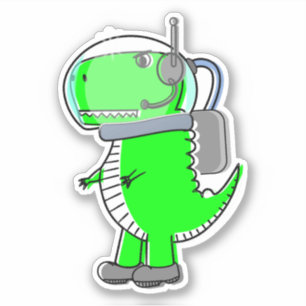 Cute and Angry Astronaut T-Rex Dinosaur