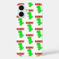 Cute And Angry Green Cartoon T-Rex Dinosaur