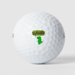 Cute And Angry Toy Dinosaur Golf Balls