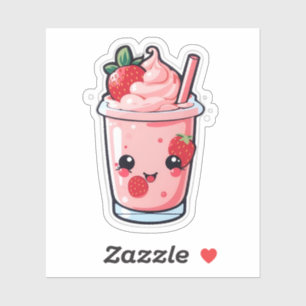 cute and beautiful kawaii strawberry milk