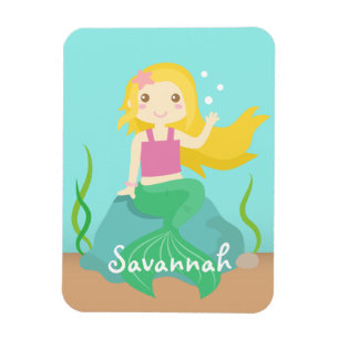 Cute and Beautiful Mermaid for Under the Sea Magnet