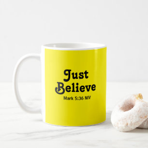 Cute and Bright Believe in Miracles Yellow Coffee Mug